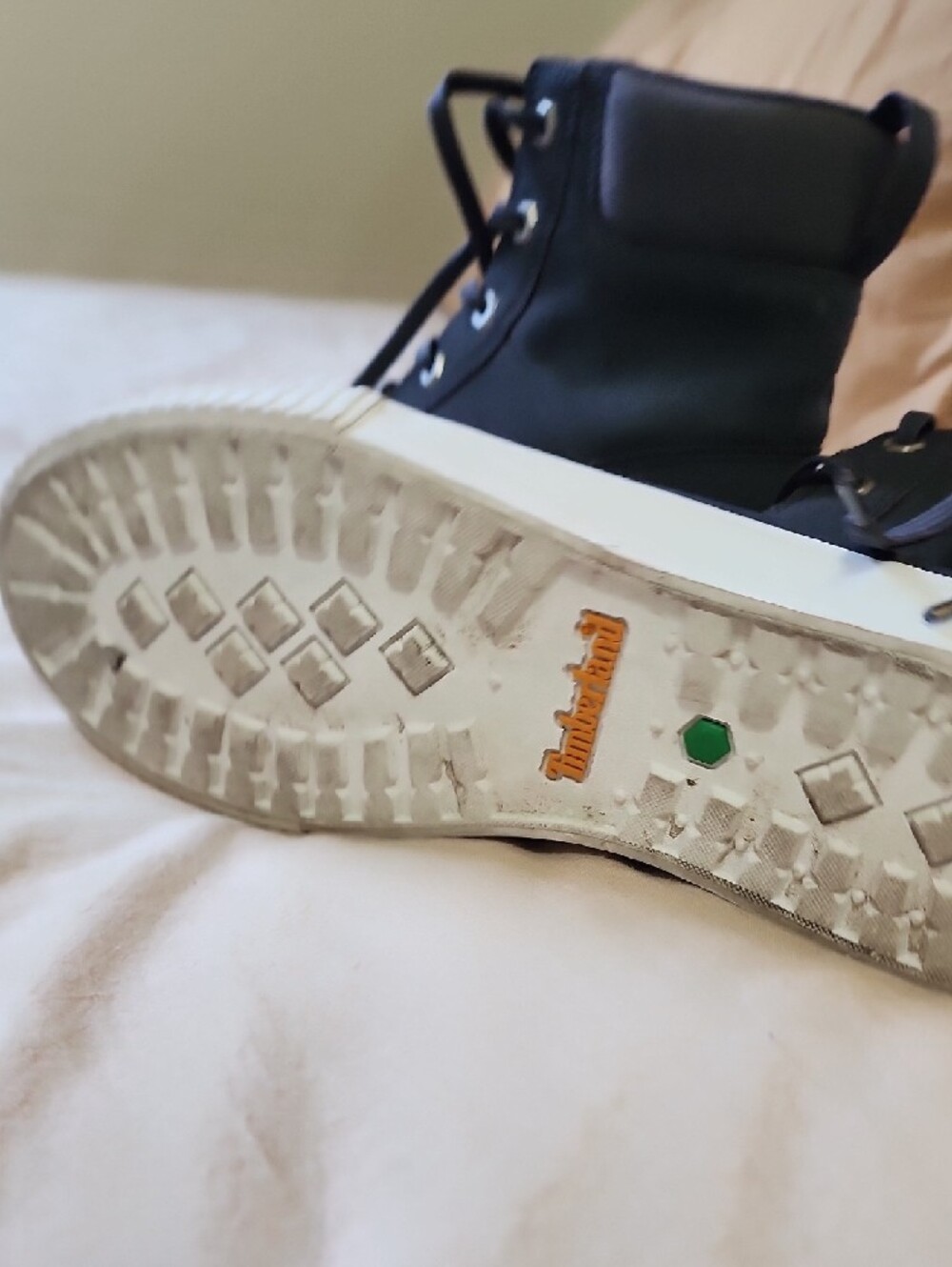 Timberland GRAY High-Top Sneaker with Cream Sole - Picture 5 of 7